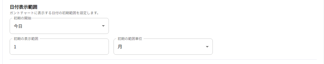 日付表示範囲