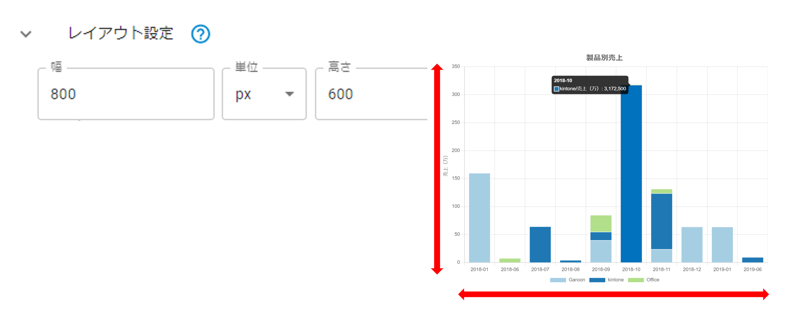 プラグイン設定レイアウト設定画面