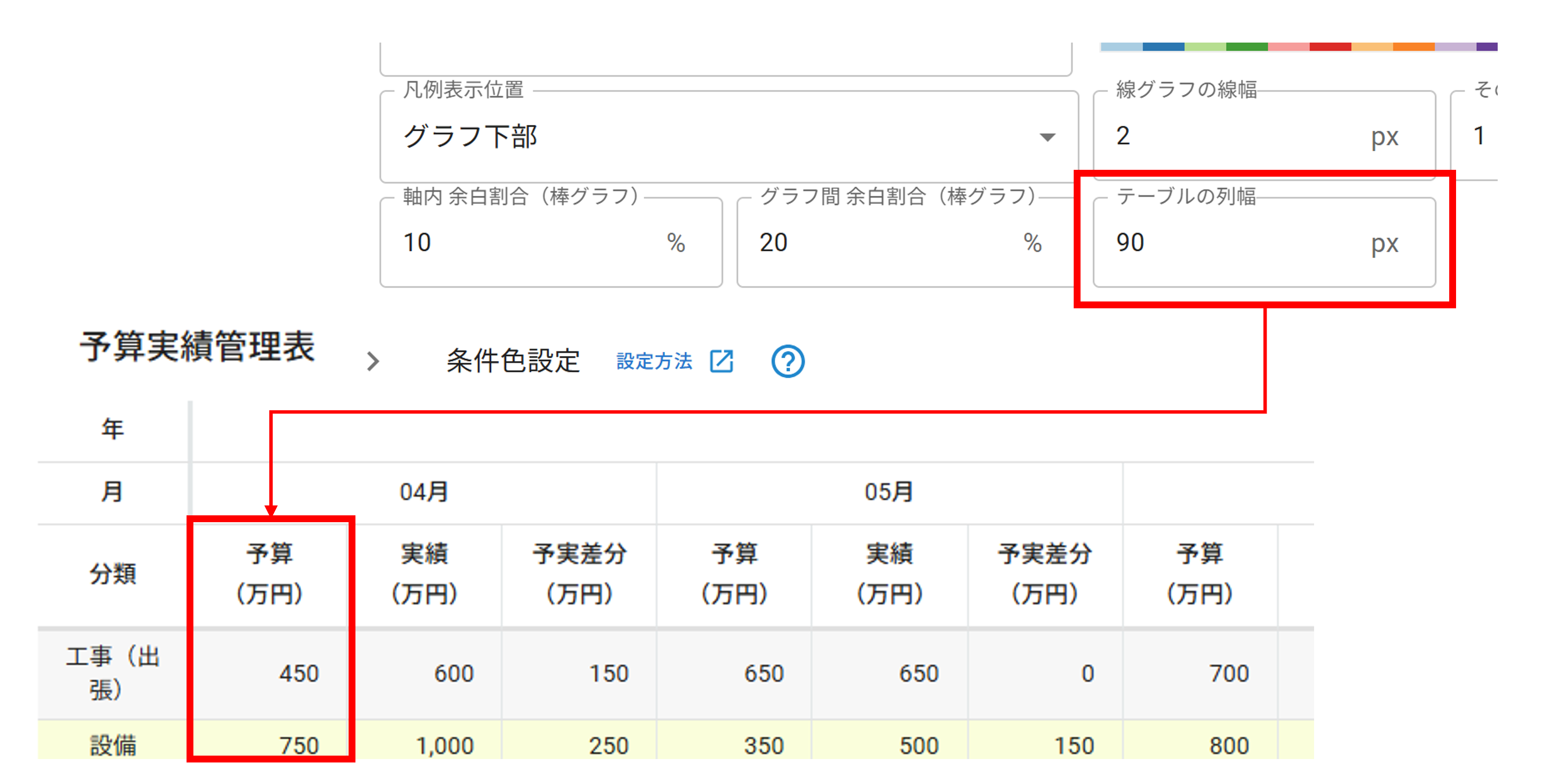 プラグイン設定レイアウト設定画面