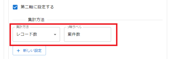 プラグイン設定のグラフ設定画面
